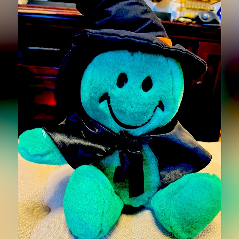 Vintage Dan Dee Electronic Tickle Tickle Wiggle Wiggle Halloween Green Witch.